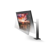 LG 31.5'' UHD 4K Монитор LG 32UN880K-B IPS Ergo c USB-C, общий вид с наклонённым вниз монитором, 32UN880K-B, thumbnail 5