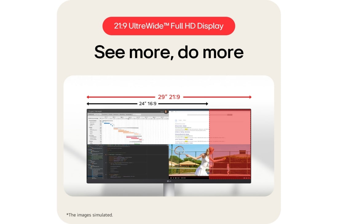 LG 29-дюймовый сверхширокий IPS-дисплей с разрешением 21:9 WFHD (2560x1080), 29U531A-W, thumbnail 12