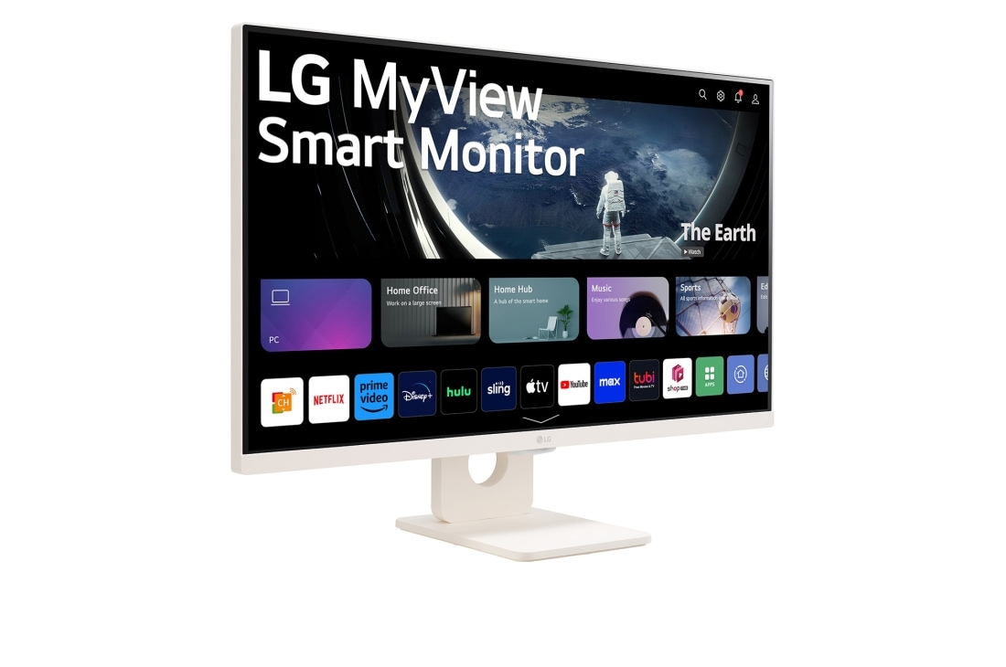 LG MyView 27'' Full HD IPS Smart Monitor с webOS, вид в перспективе, 27U511SA-W, thumbnail 4
