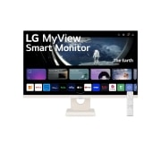 LG MyView 27'' Full HD IPS Smart Monitor с webOS, вид спереди с пультом дистанционного управления, 27U511SA-W, thumbnail 1