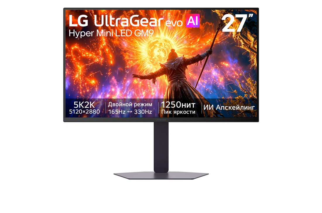 LG 27-дюймовый игровой монитор UltraGear evo GM9, Hyper Mini LED 5K, 27GM950B-B, thumbnail 2