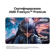 LG 27-дюймовый монитор LG U4, IPS Full HD 144&nbsp;Гц, LG FHD Monitor illustrating AMD FreeSync Premium technology with a side-by-side comparison of disabled and enabled modes., 27U411B-B, thumbnail 7