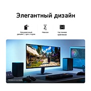 LG 25-дюймовый игровой монитор UltraGear™ G5 с частотой 300 Гц и разрешением FHD, Racing scene from Assetto Corsa Competizione displayed on a gaming monitor, featuring Adaptive Sync support with NVIDIA G-SYNC and AMD FreeSync Premium for smooth, tear-free gameplay., 25G550B-B, thumbnail 9