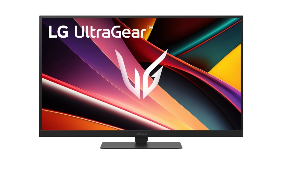 LG Игровой монитор LG UltraGear™ G6 27&nbsp;дюймов 300&nbsp;Гц QHD IPS | 27G640A с DCI-P3 95% (станд.), VESA DisplayHDR™ 400, 1 мс (серый к серому), USB-C (питание 15&nbsp;Вт), вид спереди на монитор с опущенной стойкой, 27G640A-B, thumbnail 4