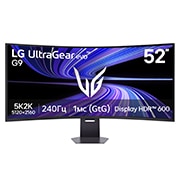 LG 52-дюймовый UltraGear evo G9, самый большой в мире игровой монитор 5K2K 240&nbsp;Гц, Вид спереди на 52-дюймовый игровой монитор UltraGear evo G9 5K2K 240 Гц (52G930B), 52G930B-B, thumbnail 1