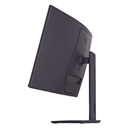 LG 32-дюймовый изогнутый игровой монитор LG UltraGear™ QHD 180 Гц 1 мс (серый к серому), вид в перспективе сзади со включенной подсветкой, 32G600A-B, thumbnail 13