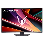 LG 32-дюймовый изогнутый игровой монитор LG UltraGear™ QHD 180 Гц 1 мс (серый к серому), крупный план задней эмблемы с выключенной подстветкой, 32G600A-B, thumbnail 14