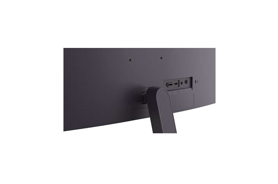 LG 27’’ игровой монитор LG UltraGear™ G4 FHD 144&nbsp;Гц, Вид монитора сзади, показывающий место крепления подставки и задние порты, 27G411B-B, thumbnail 14