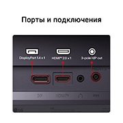 LG 27’’ игровой монитор LG UltraGear™ G4 FHD 144&nbsp;Гц, Вид сзади на игровой монитор с портами подключения, включая один вход HDMI™&nbsp;2.0, один порт DisplayPort&nbsp;1.4 и 3-полюсный выход для наушников., 27G411B-B, thumbnail 12