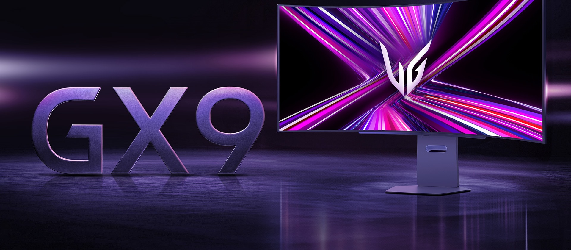 Изглед отпред на геймърския монитор UltraGear™ OLED 45GX900A.	
