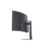 LG 45-дюймовый изогнутый игровой монитор LG UltraGear™ OLED 240&nbsp;Гц WQHD | 0,03&nbsp;мс (серый к серому), DisplayHDR True Black 400, USB-C (подача питания 65&nbsp;Вт) и HDMI&nbsp;2.1, вид сзади с несветящимися индикаторами, 45GX900A-B, thumbnail 6