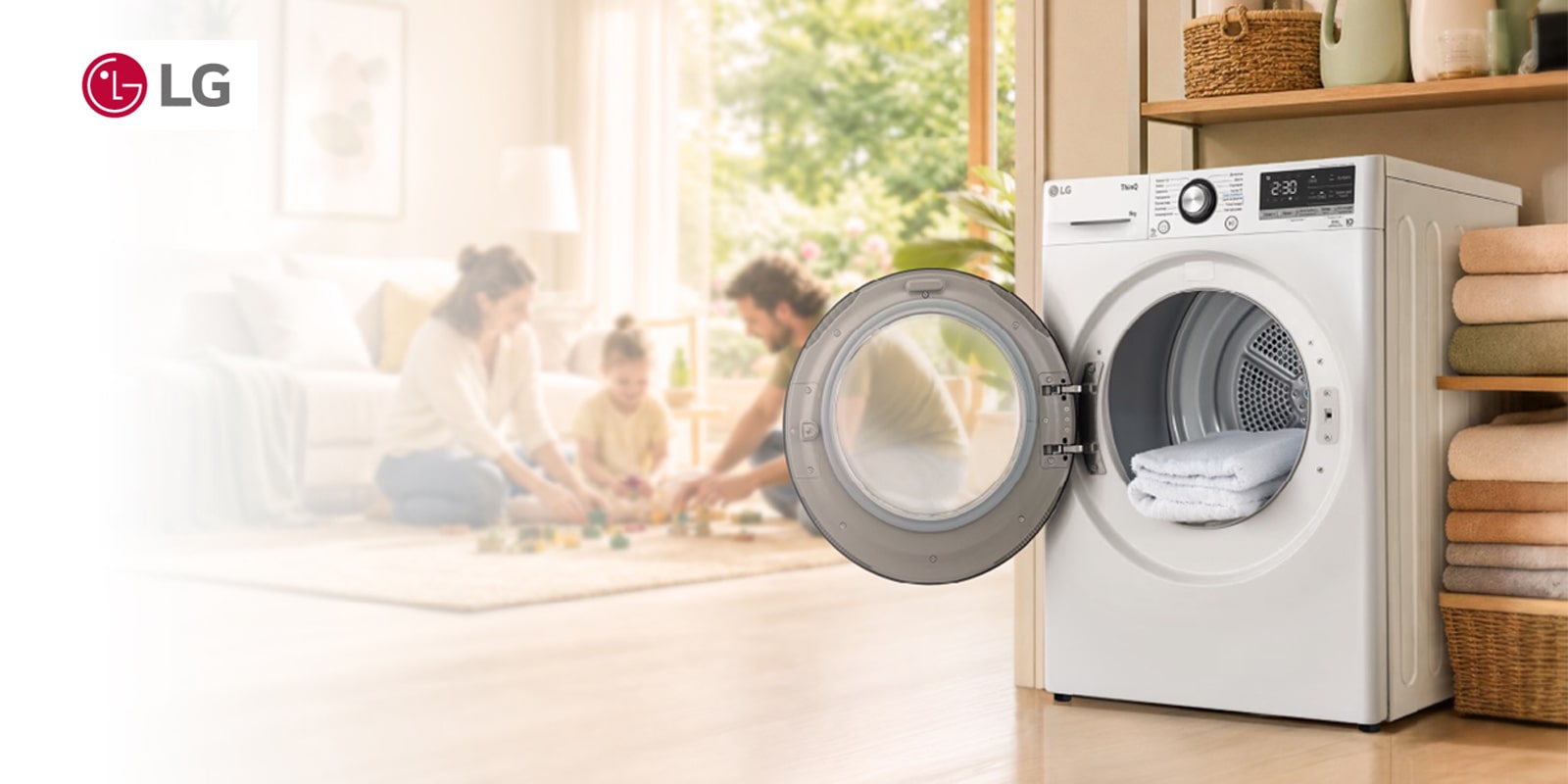 Освободите пространство для жизни с сушильными машинами LG