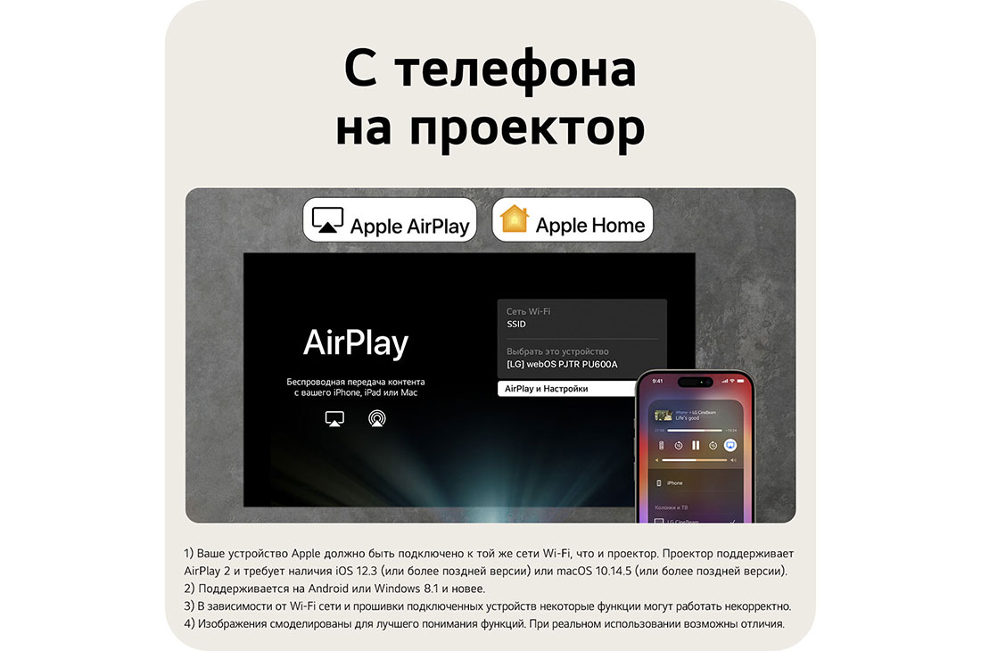 LG CineBeam Q | Мини-проектор PU600U 4K UHD с экраном до 120&nbsp;дюймов, RGB-лазер, 600 ANSI люменов, DCI-P3 154% (в целом), автоматическая настройка проекции, Lifestyle image, PU600U, thumbnail 13