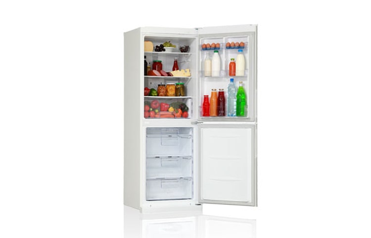 LG Холодильник с нижним расположением морозильной камеры , с системой охлаждения LG Total No Frost, цвет белый матовый. Высота 173см., GA-B379PQA, thumbnail 2