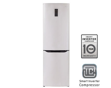 LG Холодильник LG Total No Frost с Линейным Инверторным Компрессором, цвет: стальной. Высота 173см., GA-B389SAQZ