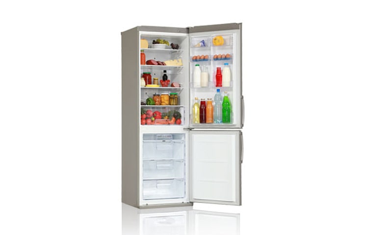 LG Холодильник с нижним расположением морозильной камеры , с системой охлаждения LG Total No Frost, цвет стальной. Высота 190см., GA-B409UAQA, thumbnail 2