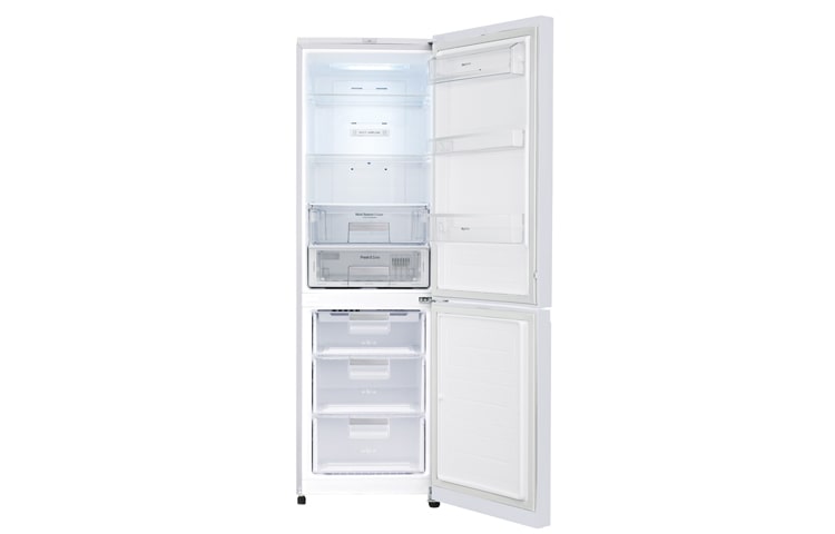 LG Двухкамерный холодильник LG GA-B439TLDF TOTAL NO FROST. Высота 190см. Скругленные дверцы из закаленного стекла. Цвет: светло-серый с цветочным узором., GA-B439TLDF, thumbnail 2
