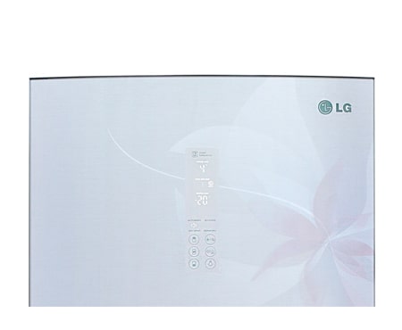 LG Двухкамерный холодильник LG GA-B439TLDF TOTAL NO FROST. Высота 190см. Скругленные дверцы из закаленного стекла. Цвет: светло-серый с цветочным узором., GA-B439TLDF, thumbnail 3