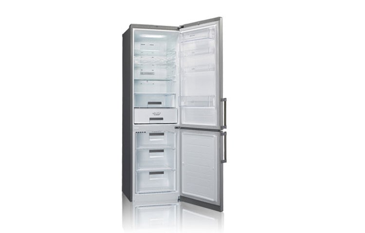 LG Двухкамерный холодильник LG Total No Frost с линейным компрессором. Высота 200см. Цвет нержавеющая сталь., GA-B489BMKZ, thumbnail 2