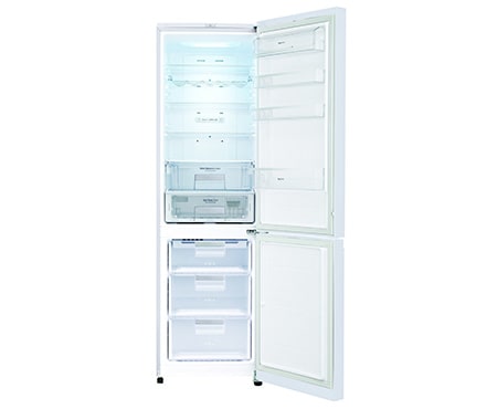 LG Двухкамерный холодильник LG GA-B489TGKR Total No Frost. Высота 200см. Скругленные дверцы из закаленного стекла. Цвет: черный зеркальный с графическим узором, GA-B489TGKW, thumbnail 2