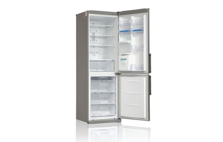 LG Холодильник с нижним расположением морозильной камеры , с системой охлаждения LG Total No Frost, цвет серебристый - титаниум. Высота 190см., GA-F409BTQA, thumbnail 2