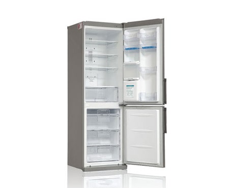 LG Холодильник с нижним расположением морозильной камеры , с системой охлаждения LG Total No Frost, цвет серебристый - титаниум. Высота 190см., GA-F409BTQA, thumbnail 2