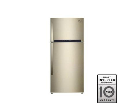 LG Двухкамерный холодильник LG с функцией «Total no frost». Высота — 180 см. Цвет — бежевый, GN-M702GEHW