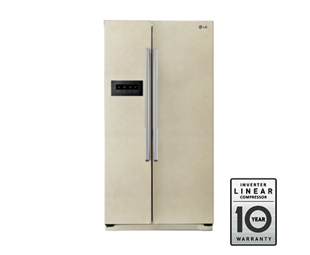 LG Холодильник категории Side by Side, бежевого цвета., GW-B207QEQA