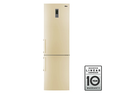 LG Двухкамерный холодильник LG Total No Frost с ручкой легкого открывания. Высота 201см. Цвет: бежевый. Класс энергоэффективности А+, GW-B489EEQW