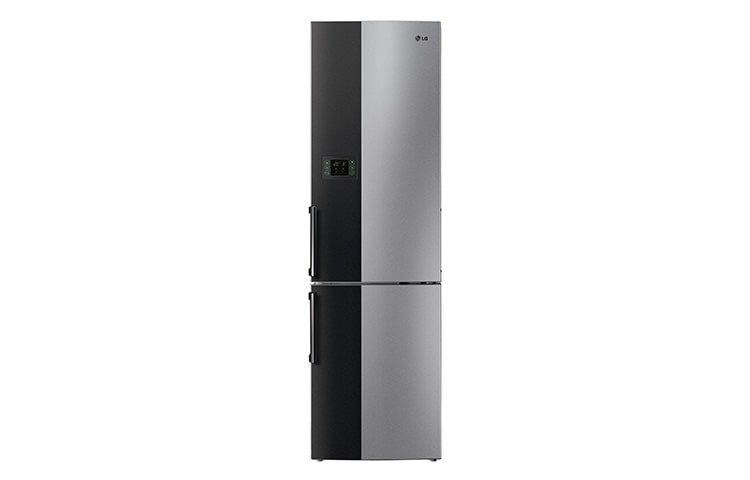 LG Двухкамерный холодильник LG Total No Frost. Высота 201см. Цвет: двуцветный (черный/стальной). Класс энергоэффективности А+, GW-B499BNQW, thumbnail 1
