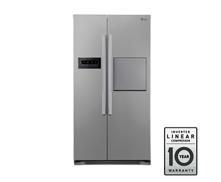 LG Холодильник Side-by-Side c системой LG Total No Frost. Высота 179см. Цвет стальной, GW-C207QLQA