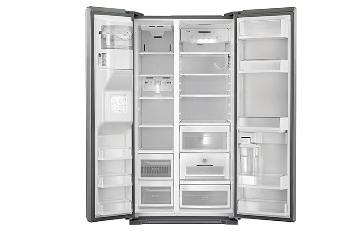 LG Двухкамерный холодильник LG TOTAL NO FROST Side by Side. Высота 175СМ. Цвет: серебристый, GW-L227NAXV, thumbnail 2