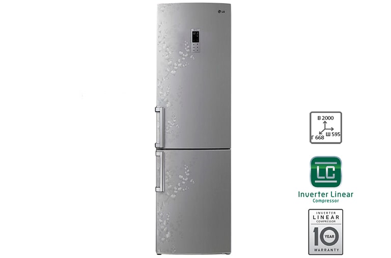 LG Холодильник LG c Инверторным Линейным компрессором, GA-B489ZVSP, thumbnail 1