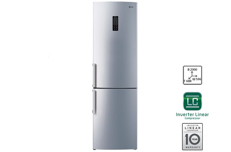 LG Холодильник LG c Инверторным Линейным компрессором, GA-B489YAKZ, thumbnail 1