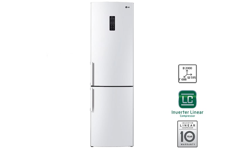 LG Холодильник LG c Инверторным Линейным компрессором, GA-B489YVQZ, thumbnail 1