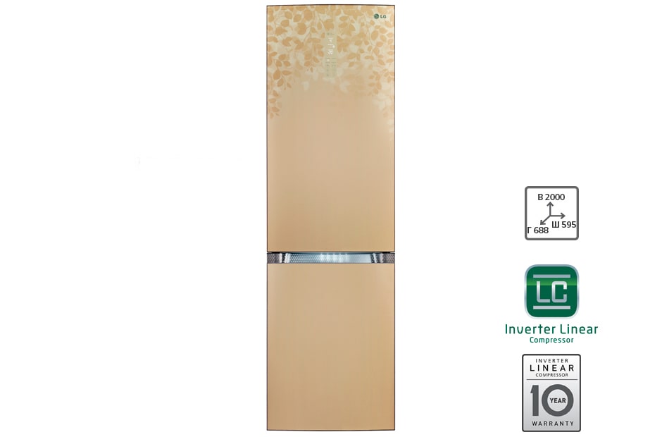 LG Двухкамерный холодильник LG с системой Total No Frost, GA-B489TGLC