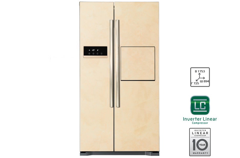 LG Холодильник LG Side-By-Side с домашним мини-баром, GC-C207GEQV