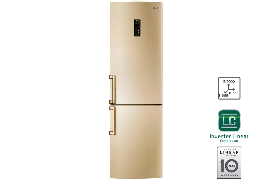 LG Холодильник LG Total No Frost с Инверторным Линейным компрессором, GA-B489ZGKZ