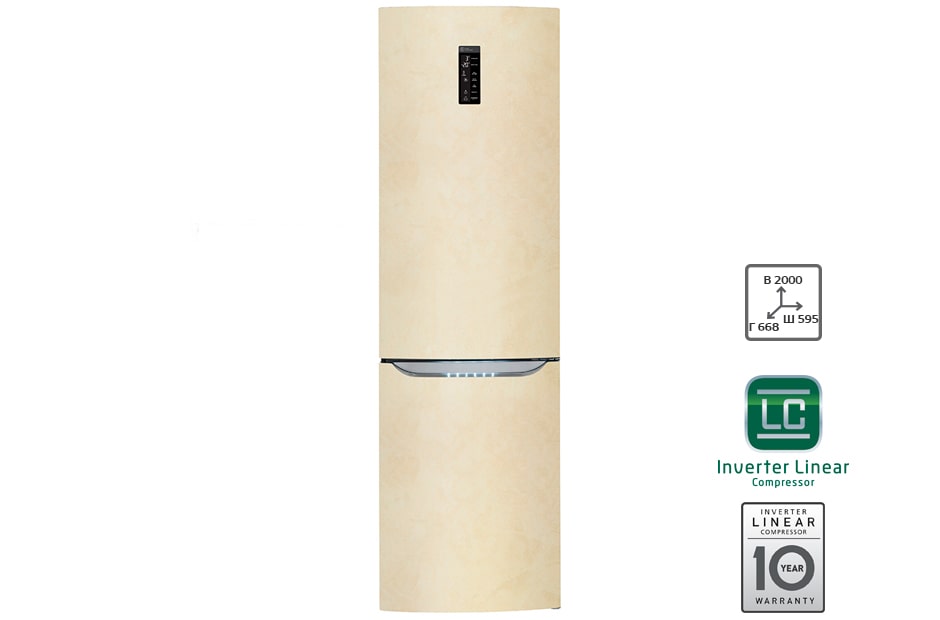LG Холодильник LG c Инверторным Линейным компрессором, GA-B489SEKZ