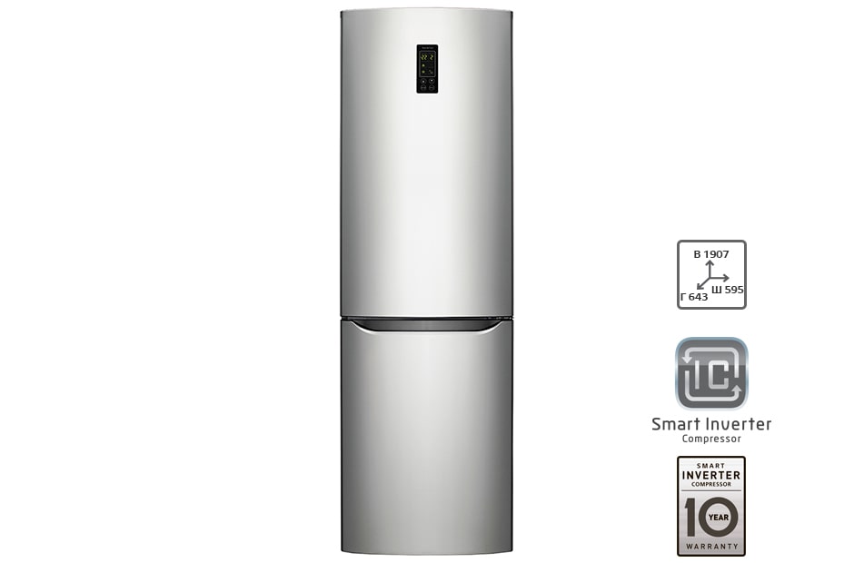 LG Холодильник LG c Инверторным компрессором, GA-B409SAQL
