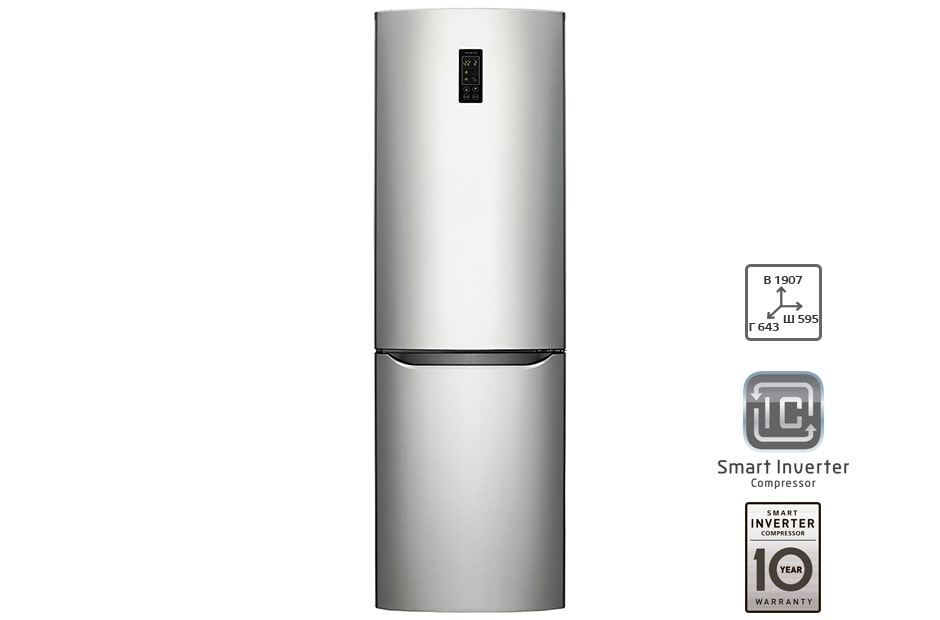 LG Холодильник LG c Инверторным компрессором, GA-B409SMQL
