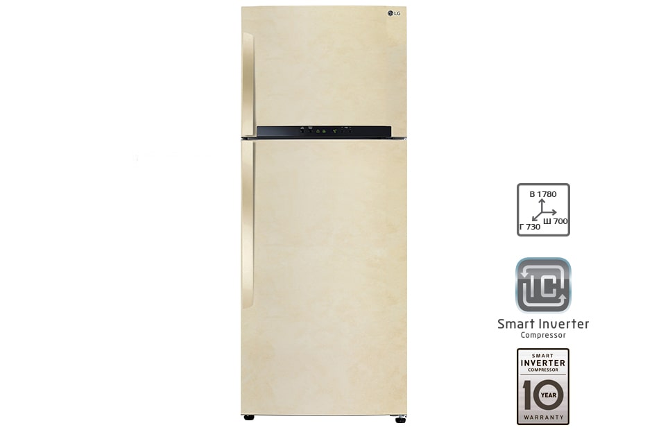 LG Холодильник LG c Инверторным компрессором, GC-M502HEHL