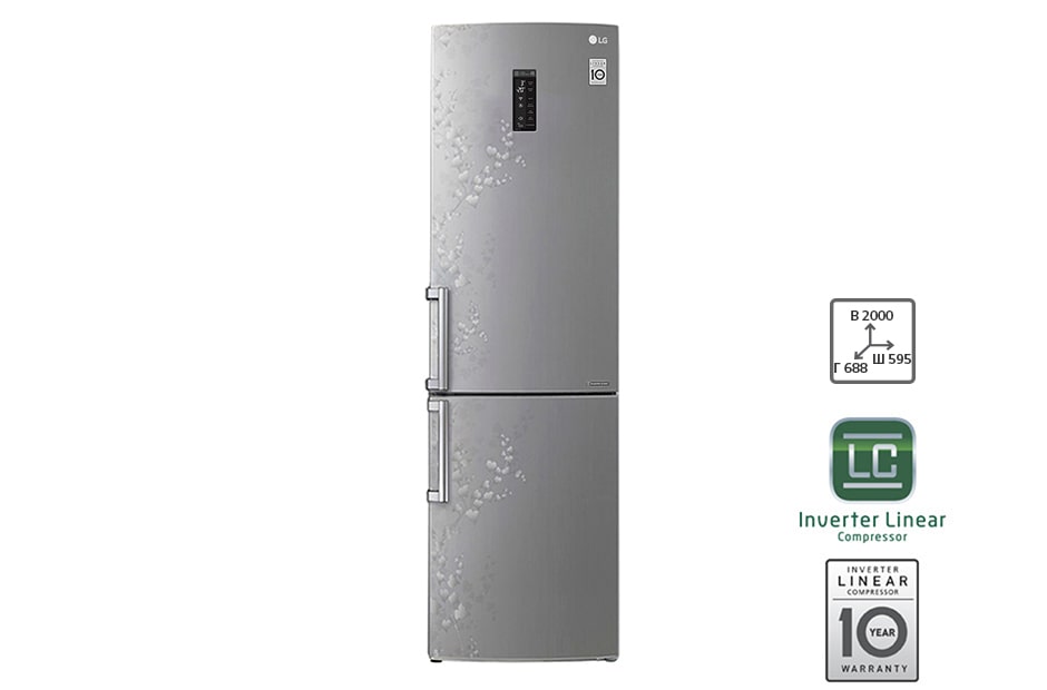 LG Холодильник LG c Инверторным Линейным компрессором, GA-B499ZVSP