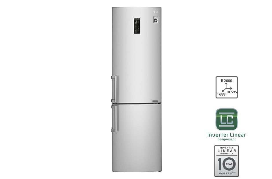 LG Холодильник LG c Инверторным Линейным компрессором, GA-E499ZAQZ