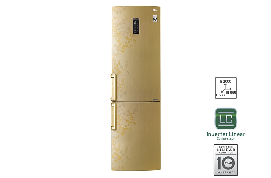 LG Холодильник LG c Инверторным Линейным компрессором, GA-B499ZVTP