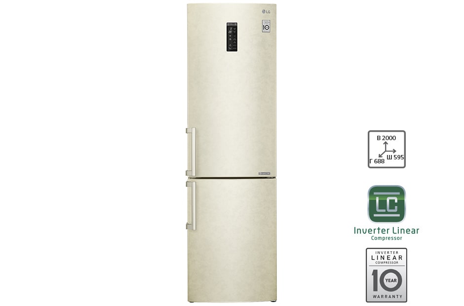 LG Холодильник LG c Инверторным Линейным компрессором, GA-M599ZEQZ