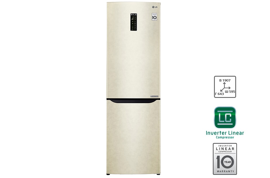 LG Холодильник LG c Инверторным Линейным компрессором, GA-M429SERZ