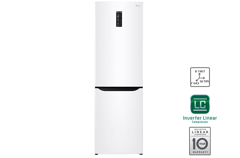 LG Холодильник LG c Инверторным Линейным компрессором, GA-M429SQRZ