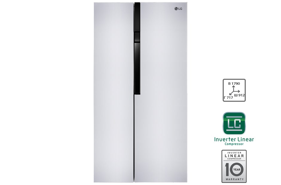 LG Холодильник LG c инверторным линейным компрессором, подключением к Wi-Fi и управлением через смартфон с приложением SmartThinQ, GC_B247JVUV