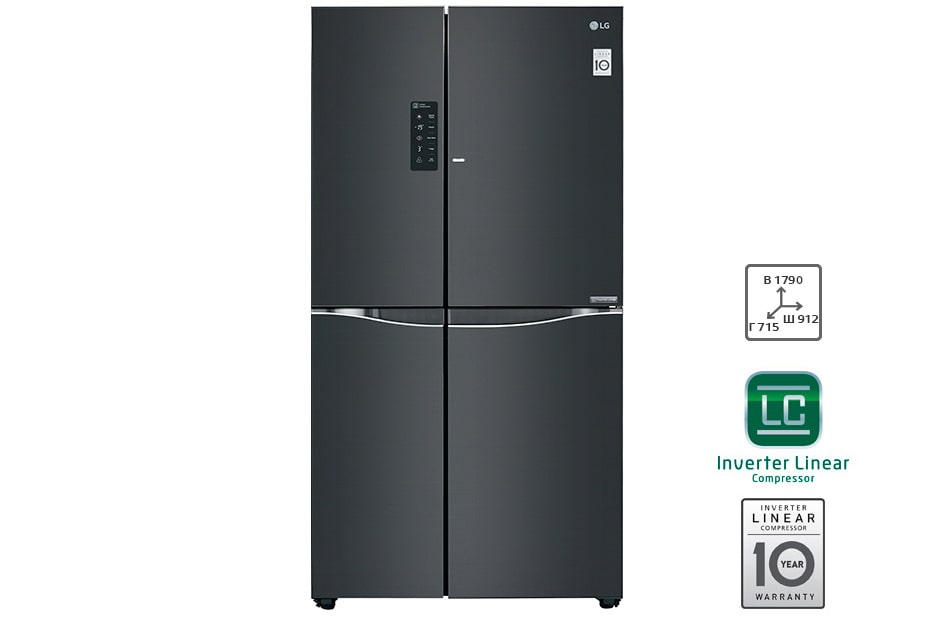 LG Холодильник LG c Инверторным Линейным компрессором, GC-M257UGBM